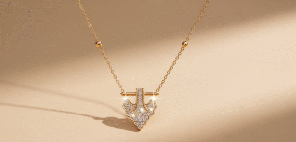 Swifts Vibe Gold Stainless Steel Pendant Necklace for Women – Waterproof, Anti-Tarnish Chain with Sparkling Designer Charm - Swift Vibe