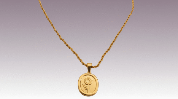 Gold-Plated Stainless Steel Flower Pendant Necklace for Women | Waterproof Jewelry Gift