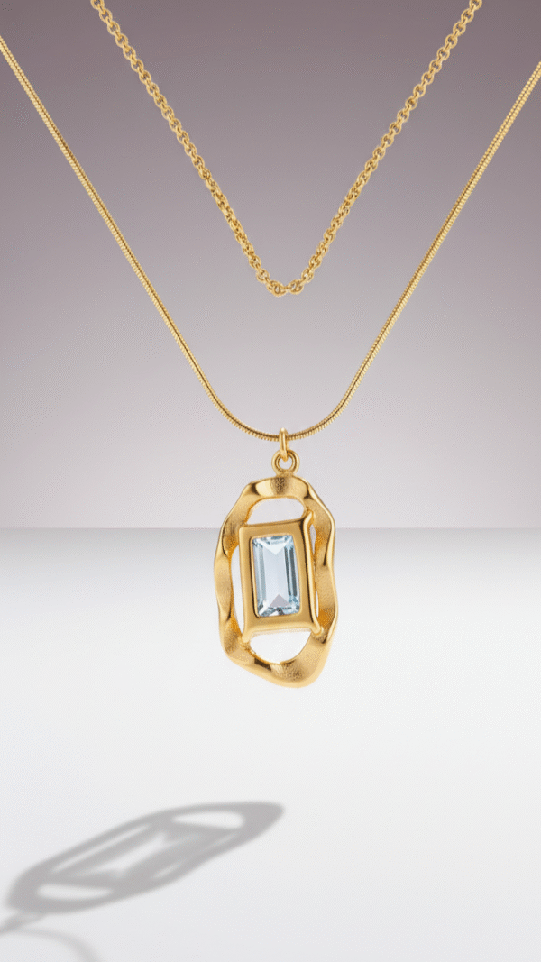 Elegant Gold-Plated Stainless Steel Pendant for Women's | Anti-Tarnish & Waterproof